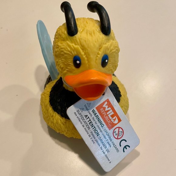 NWT Wild Republic Bumble Bee Rubber Duck - Picture 1 of 3
